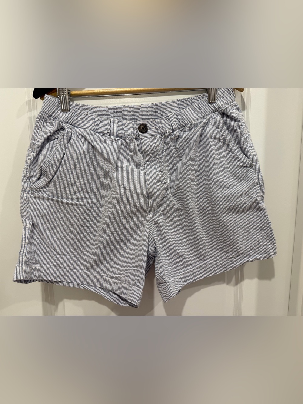 Chubbies Men's Seersucker Striped Casual Shorts - Blue/White